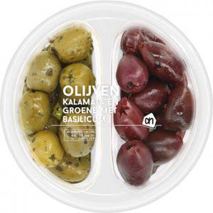 AH Olijven duo kalamata en basilicum