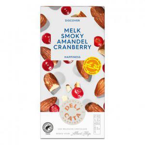 Delicata Melk gerookte amandel cranberry