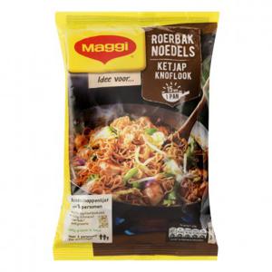 Maggi Roerbaknoedels ketjap knoflook maaltijd