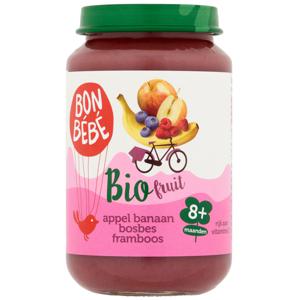 Bonbébé Biofruit 8+ maanden appel-banaan-bosbes-framboos