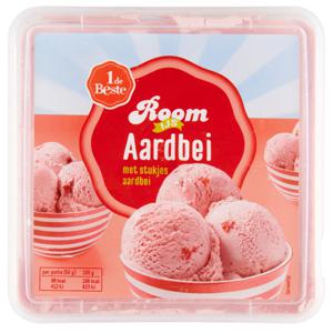 1 de Beste Roomijs aardbei