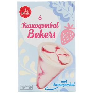 1 de Beste Kauwgombalbekers 6 stuks