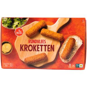 1 de Beste Kroketten rundvlees 8 stuks