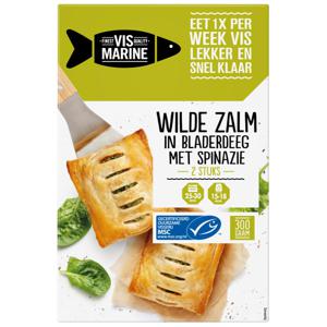 Vis Marine Zalm in bladerdeeg met spinazie