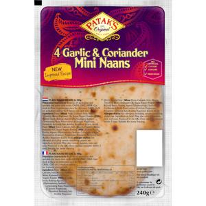 Pataks Mini naanbrood knoflook-koriander