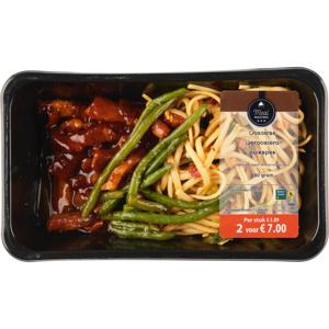 Mealmasters Bami goreng gerookte buikspek zoetzure saus