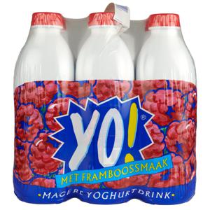 Yo! Drinkyoghurt framboos 6 pack