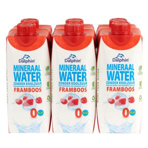 Dalphin Mineraalwater koolzuurvrij framboos 6x500ml