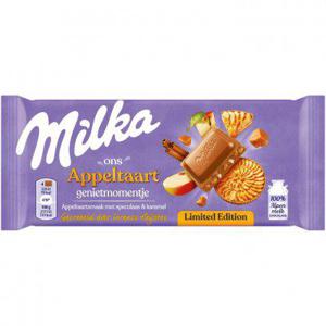 Milka Ons appeltaart genietmomentje