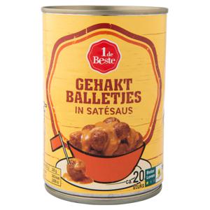 1 de Beste Gehaktballetjes in satesaus