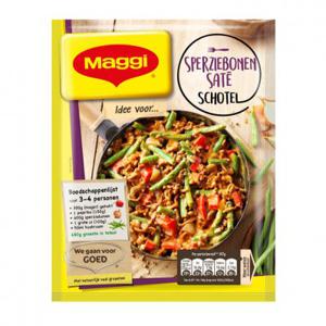 Maggi Dagschotel sperziebonen satésaus mix