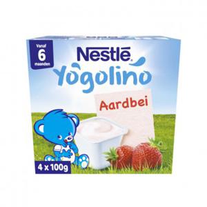 Nestlé Yogolino aardbei 6+ mnd baby toetje