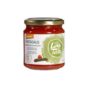 Luna e Terra Pastasaus met gegrilde courgettes