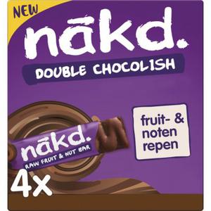 Nakd. Fruit- & notenrepen double chocolish