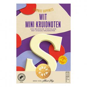 Delicata Chocoladeletter wit mini kruidnoten