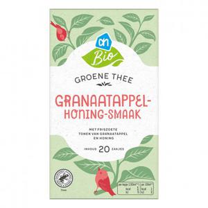 AH Biologisch Groene thee granaatappel- & honingsmaak