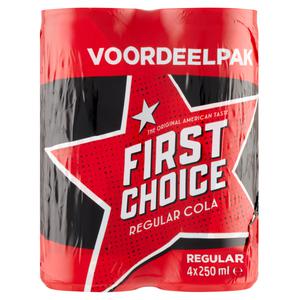 First Choice Cola Cola regular 4x25 cl