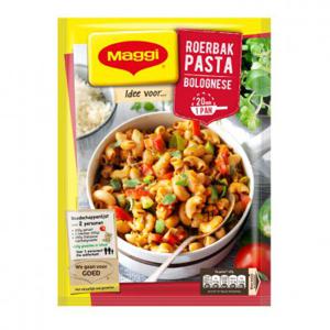 Maggi Roerbakpasta bolognese maaltijd