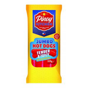 Pinoy kitchen Jumbo Hot Dogs met Kaas 320 G