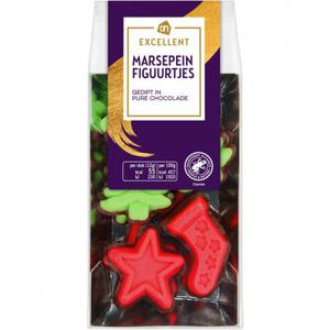 AH Excellent Marsepeinfiguurtjes in pure chocolade