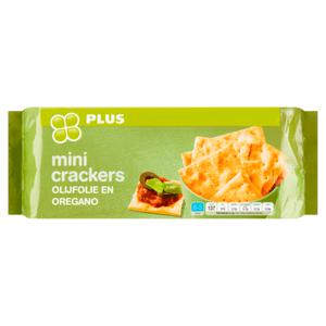 PLUS Mini crackers olijfolie & oregano Doos pak 250 gram