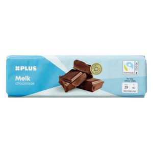 PLUS Chocoladereep Melk Fairtrade Doos reep 100 gram