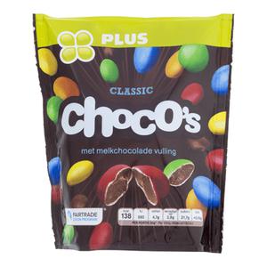 PLUS Chocolade Choco's classic Fairtrade Doos zak 200 gram