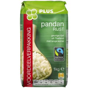 PLUS Pandan rijst Fairtrade Doos pak 1 kilo