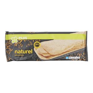 PLUS Kroepoek naturel lange plak Doos zak 60 gram