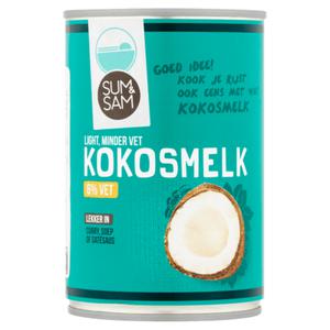 Sum en Sam Kokosmelk 6% vet Doos blik 400 ml