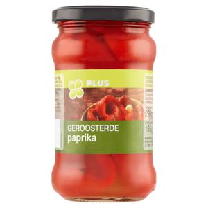 PLUS Geroosterde rode paprika Doos bus 295 gram