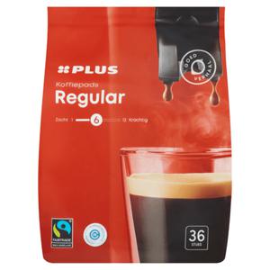 PLUS Koffiepads regular roast Fairtrade Doos zak 36 stuks