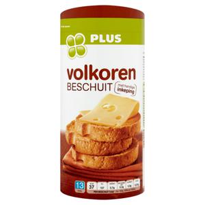 PLUS Beschuit volkoren Doos rol 125 gram