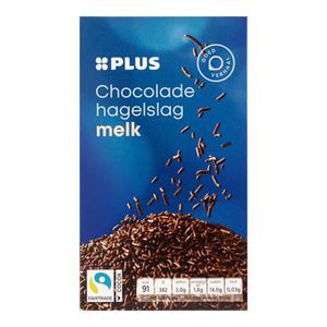 PLUS Chocoladehagelslag melk Fairtrade Doos pak 400 gram