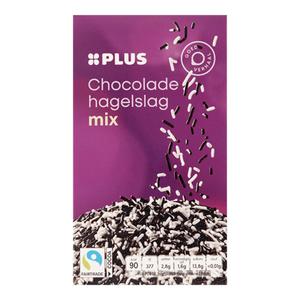 PLUS Chocoladehagelslag mix Fairtrade Doos pak 400 gram