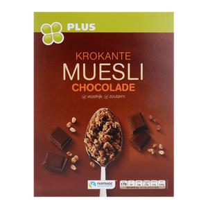 PLUS Krokante muesli chocolade Doos pak 650 gram