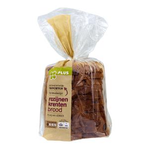 PLUS Krenten-rozijnenbrood Doos zak 500 gram