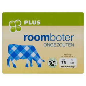 PLUS Roomboter ongezouten Doos pak 250 gram