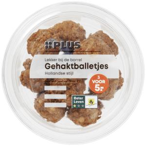 PLUS Hollandse gehaktballetjes Doos bak 110 gram