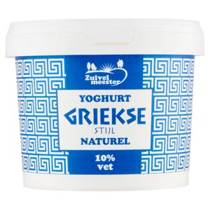 Zuivelmeester Griekse stijl yoghurt 10% vet Doos beker 1 liter