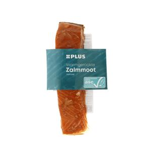 PLUS Warmgerookte zalmmoot naturel Doos tray 125 gram