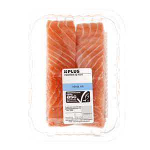 PLUS Zalmfilet op huid 2 porties Doos tray 250 gram