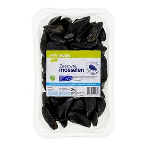 PLUS Oosterschelde mosselen Doos bak 2 kilo