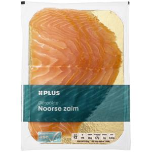 PLUS Gerookte Noorse zalm Doos stuk 100 gram