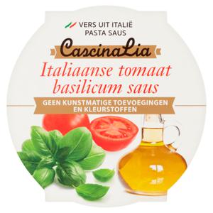 Cascina Lia Pastasaus met tomaat en basilicum Doos bak 180 gram