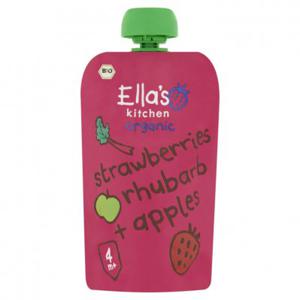 Ella's Kitchen Strawberries rhubarb + apples 4+ bio