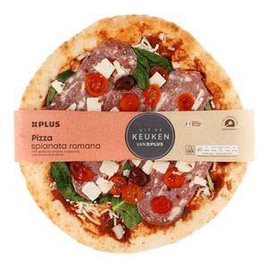 Uit de keuken van PLUS Pizza Spianata Romana Doos stuk 466 gram