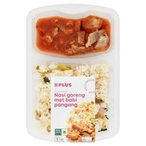 PLUS Nasi Goreng met krokante Babi Pangang Doos bak 450 gram