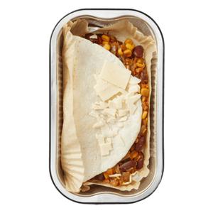 Uit de keuken van UDKVP Burrito chicken Doos schaal 400 gram