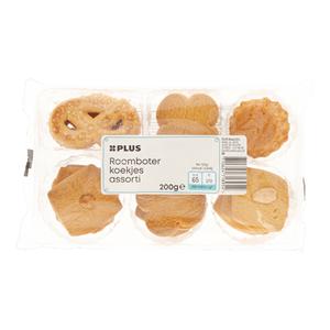 PLUS Koekjes assorti roomboter Doos pak 200 gram